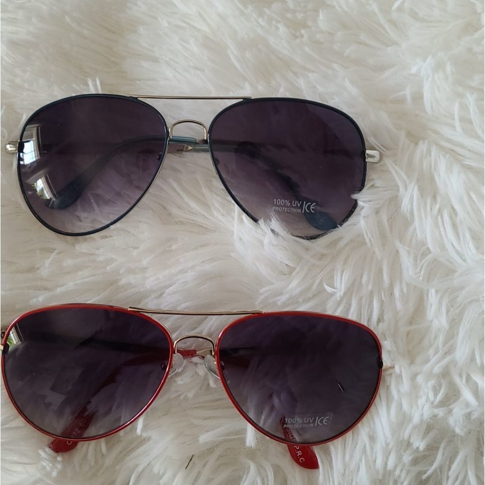 Red or blue frames aviator unisex uvv400 protectio  .2026